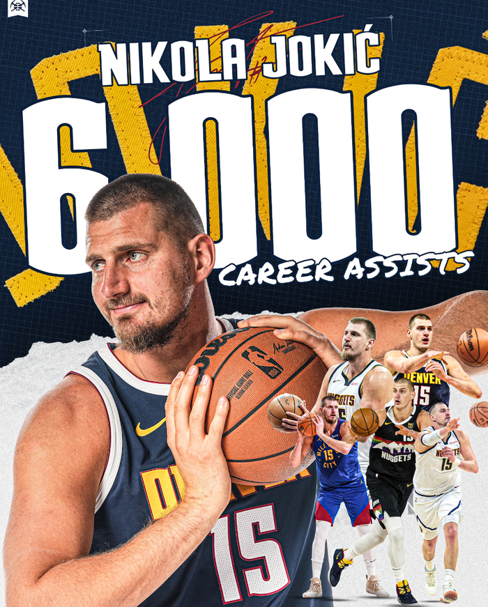 约基奇6000助攻里程碑掘金大胜独行侠